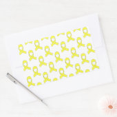 Yellow Ribbon Pattern Rechthoekige Sticker (Envelop)
