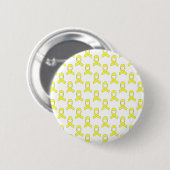 Yellow Ribbon Pattern Ronde Button 5,7 Cm (Voorkant /achterkant)