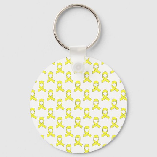 Yellow Ribbon Pattern Sleutelhanger (Voorkant)