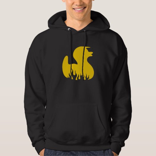 Yellow Rockabilly Duck Hoodie (Voorkant)