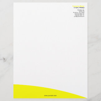 Yellow Rolling Hill Letterhead Persoonlijk Briefhoofd