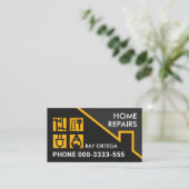 Yellow Roof Handyman's Window Pane Visitekaartje (Staand voorkant)