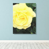 Yellow Roos Canvas Afdruk (Insitu (Houten vloer))