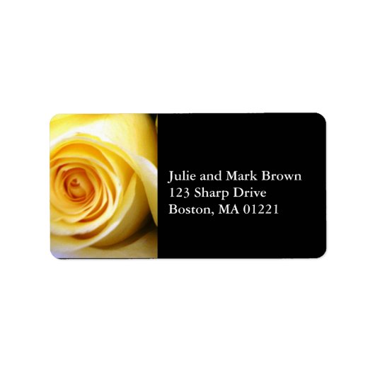 Yellow Rose Address Label (Voorkant)