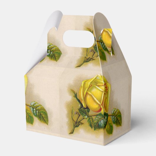 Yellow Rose Antiek Print Fine Art Bedankdoosjes (Achterkant)