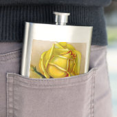 Yellow Rose Antiek Print Fine Art Heupfles (Voorbeeld)