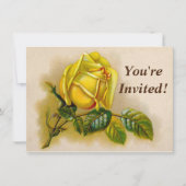 Yellow Rose Antiek  Print Fine Art Kaart (Voorkant)