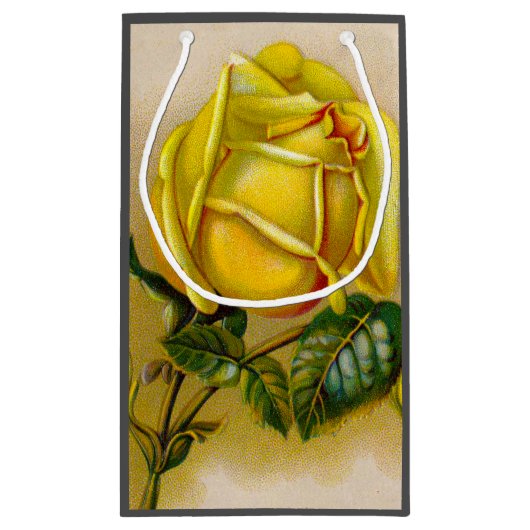 Yellow Rose Antiek  Print Fine Art Klein Cadeauzakje (Achterkant)