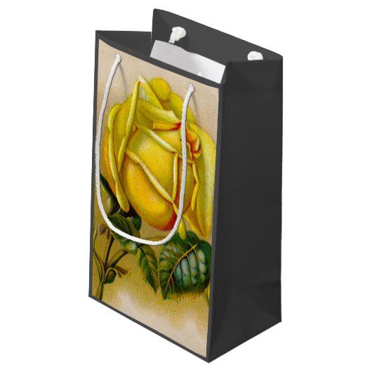 Yellow Rose Antiek  Print Fine Art Klein Cadeauzakje (Achterkant Gekanteld)