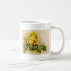 Yellow Rose Antiek  Print Fine Art Koffiemok