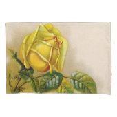 Yellow Rose Antiek  Print Fine Art Kussensloop (Voorkant)