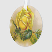 Yellow Rose Antiek Print Fine Art Ornament (voorkant)