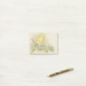 Yellow Rose Antiek  Print Fine Art Post-it® Notes (Op bureau)