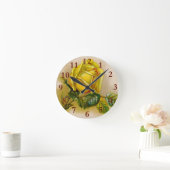 Yellow Rose Antiek  Print Fine Art Ronde Klok (Huis)