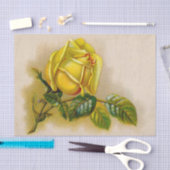 Yellow Rose Antiek Print Fine Art Tissuepapier (Craft)