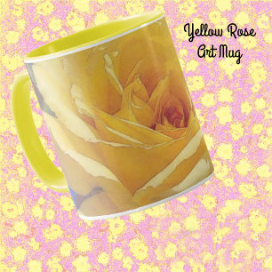 Yellow Rose Art Garden Mok Cup