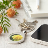Yellow Rose Beauty Sleutelhanger (Zijkant)