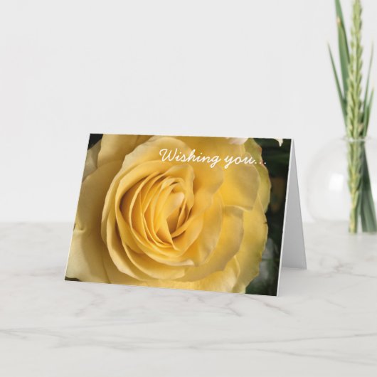 Yellow Rose Birthday Card Kaart (Voorkant)