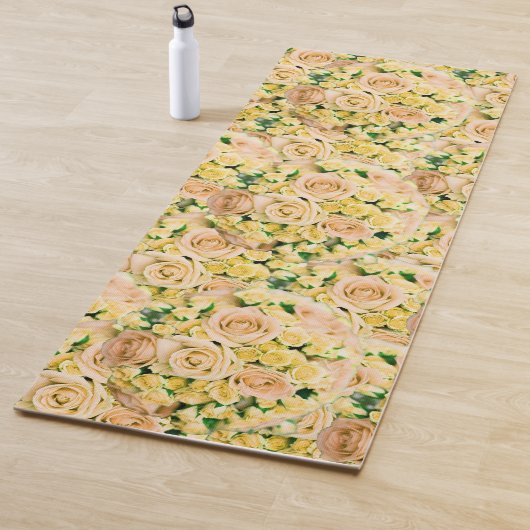 Yellow Rose Bouquet Flower Explosion Yogamat (In situ)