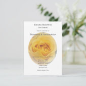 Yellow Rose bruiloft receptie Kaart (Staand voorkant)