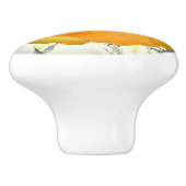 Yellow Rose Burst Keramische Knop (Zijkant)