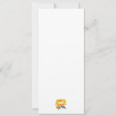 Yellow rose classy elegant wedding invitation kaart (Achterkant)