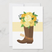 Yellow Rose Cowboy Boot Feestdagenkaart (Voorkant)