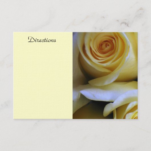 Yellow Rose Enclosure Card Informatiekaartje (Voorkant)