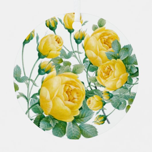  Yellow Rose Fine art Metalen Ornament (Voorkant)