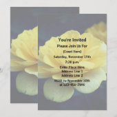 Yellow Rose Floral Party Kaart (Voorkant / Achterkant)