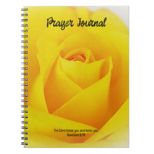 Yellow Rose Flower Bible Verse Prayer Journal Notitieboek