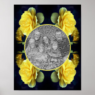 Yellow Rose Flower in Bloom Lijst Uw foto toevoege Poster
