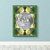 Yellow Rose Flower Lijst Creëer Uw eigen foto Canvas Afdruk (Insitu (Houten vloer))