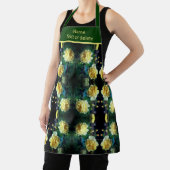 Yellow Rose Flower Pair Abstract gepersonaliseerd Schort (Insitu)