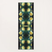 Yellow Rose Flower Pair Abstract gepersonaliseerd Yogamat (Achterkant)