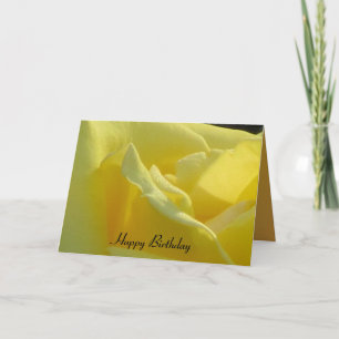 Yellow Rose Happy Birthday Kaart