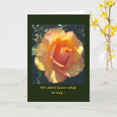 Yellow Rose heartfelt sympathy card Kaart (Gele Bloem)