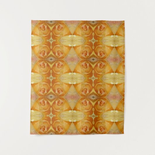 Yellow Rose Ikat Wandkleed (Voorkant)