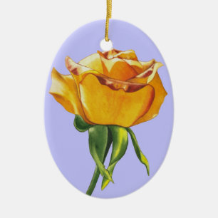 Yellow Rose kerst Ornament