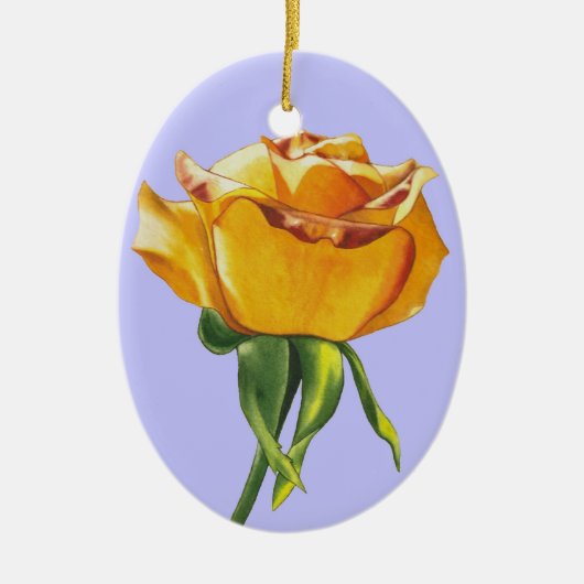 Yellow Rose kerst Ornament (Voorkant)