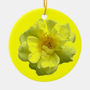 Yellow Rose kerst Ornament