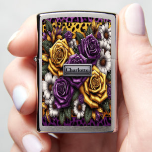 Yellow Rose Leopard Display: Tattoo stijl