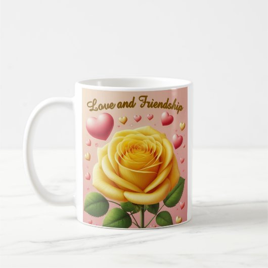 Yellow Rose - Liefde en Vriendschap Mok (Links)