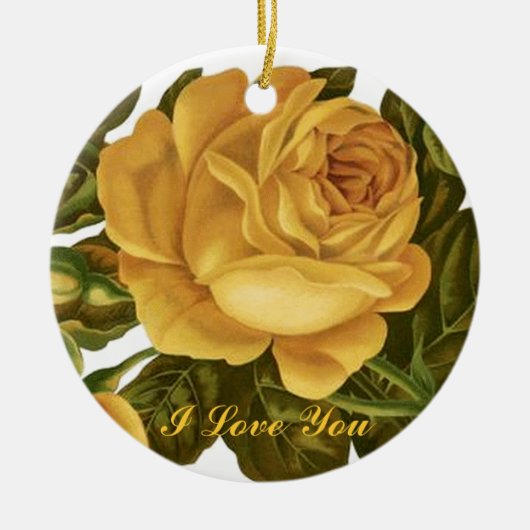 Yellow Rose Love Ornament (Voorkant)