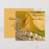 Yellow Rose Marriage/Elopement Announounement Aankondiging (Voorkant / Achterkant)