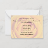 Yellow Rose Nieuwe Adresaankondiging Notitiekaartje (Achterkant)