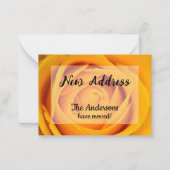 Yellow Rose Nieuwe Adresaankondiging Notitiekaartje (Voorkant)