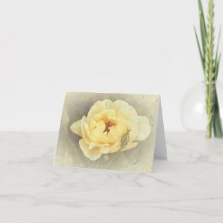 Yellow Rose Note Card Kaart