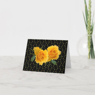 Yellow Rose Note Card Kaart
