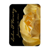 Yellow Rose Personal Wedding Magneet (Verticaal)